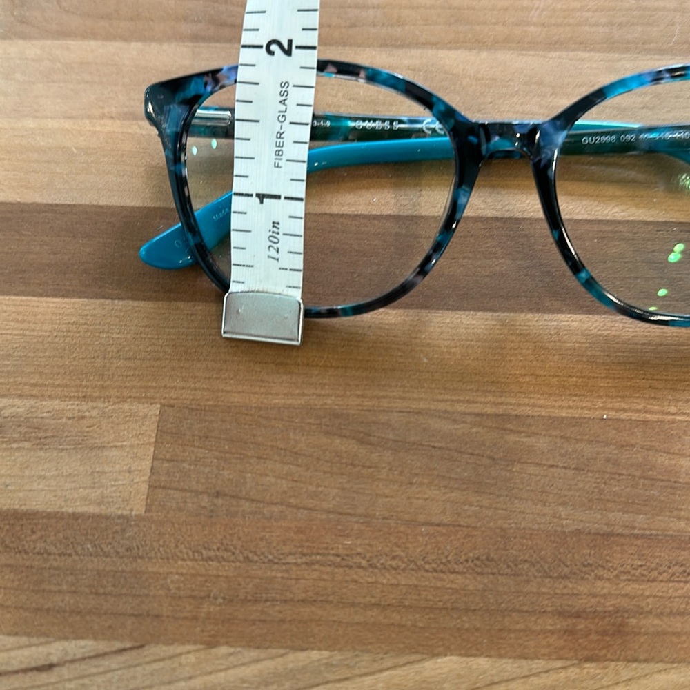 Guess Blue Turquoise Tortoise Black Frames - Picture 10 of 12